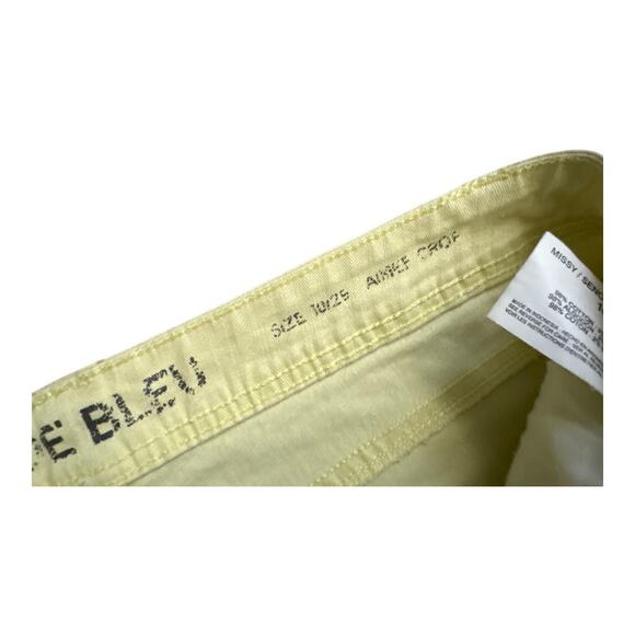 CODE BLEU Womens Size 10 Yellow Ankle Crop Denim Jeans 23.5" Inseam - Picture 5 of 7